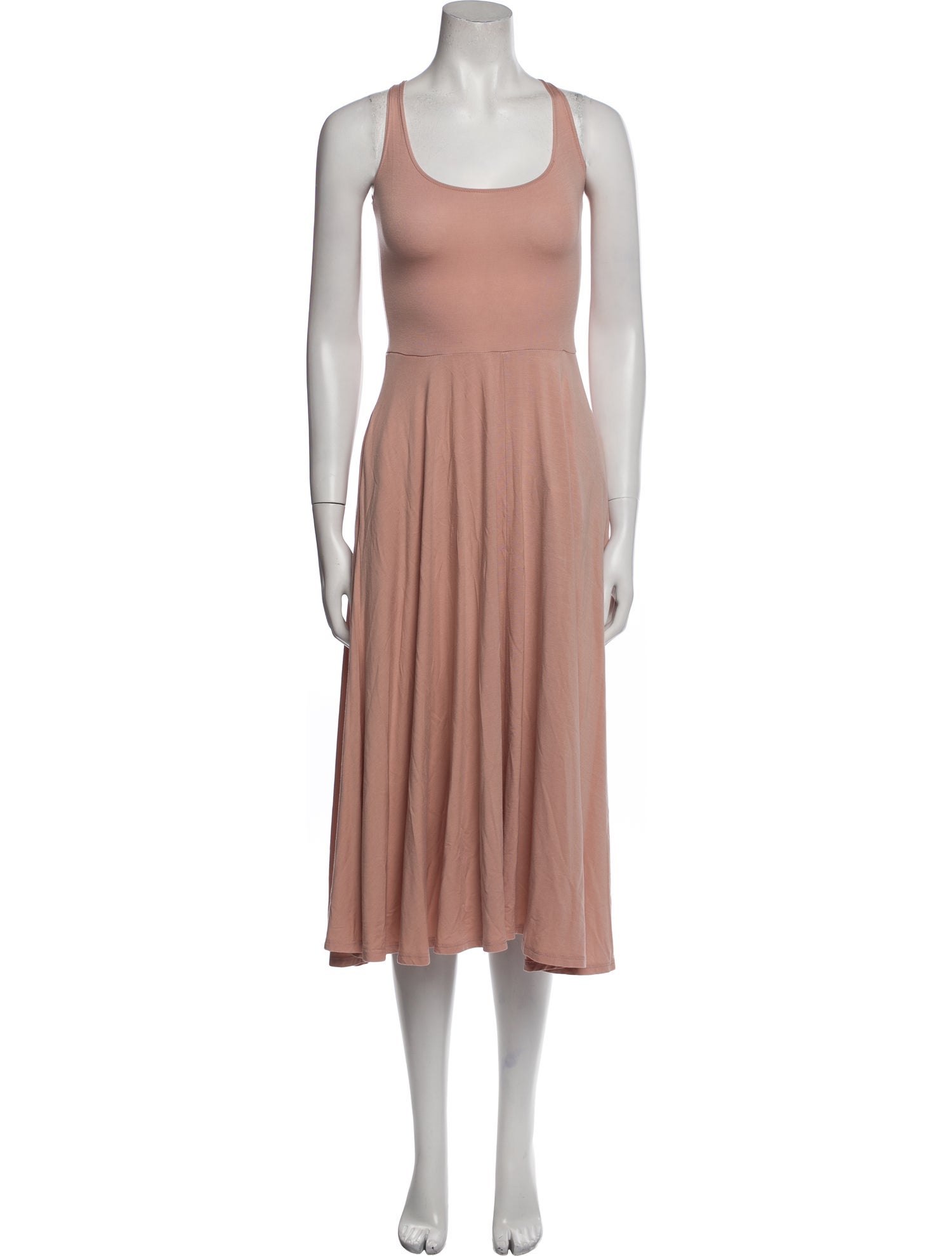 Reformation Scoop Neck Midi Length Dress