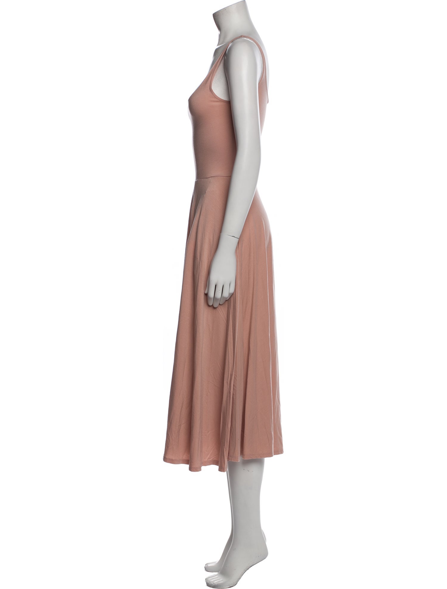 Reformation Scoop Neck Midi Length Dress