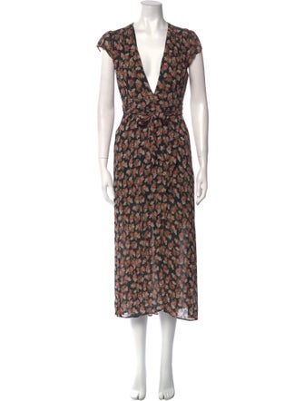 Reformation Floral Print Long Dress