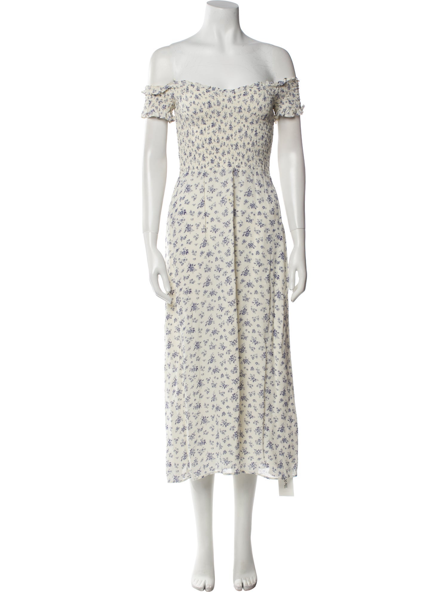 Reformation Floral Print Midi Length Dress