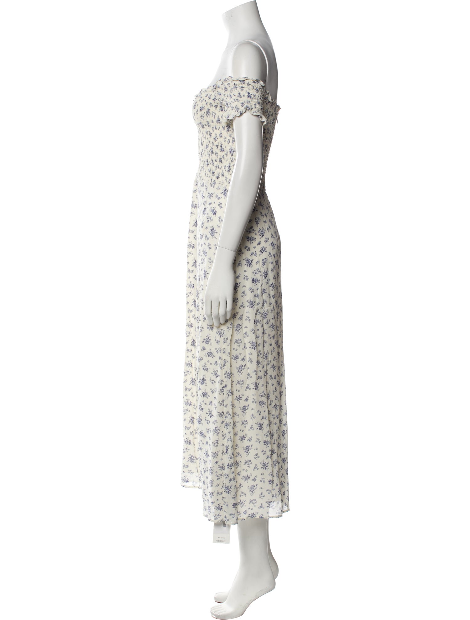 Reformation Floral Print Midi Length Dress