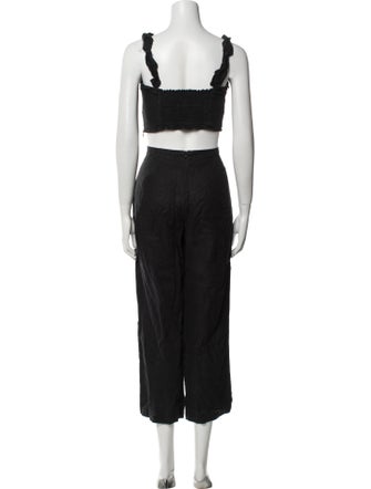 Reformation Linen Bow Accents Pant Set