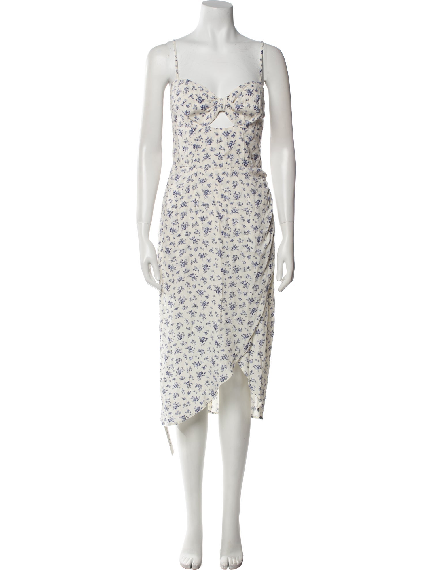 Reformation Floral Print Midi Length Dress