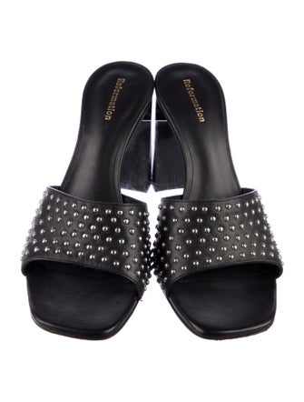 Reformation Leather Printed Slides