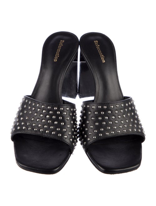 Reformation Leather Printed Slides