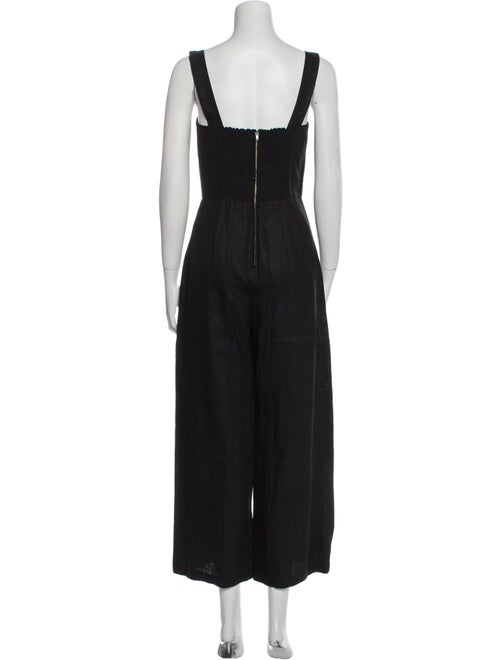 Reformation Linen Square Neckline Jumpsuit