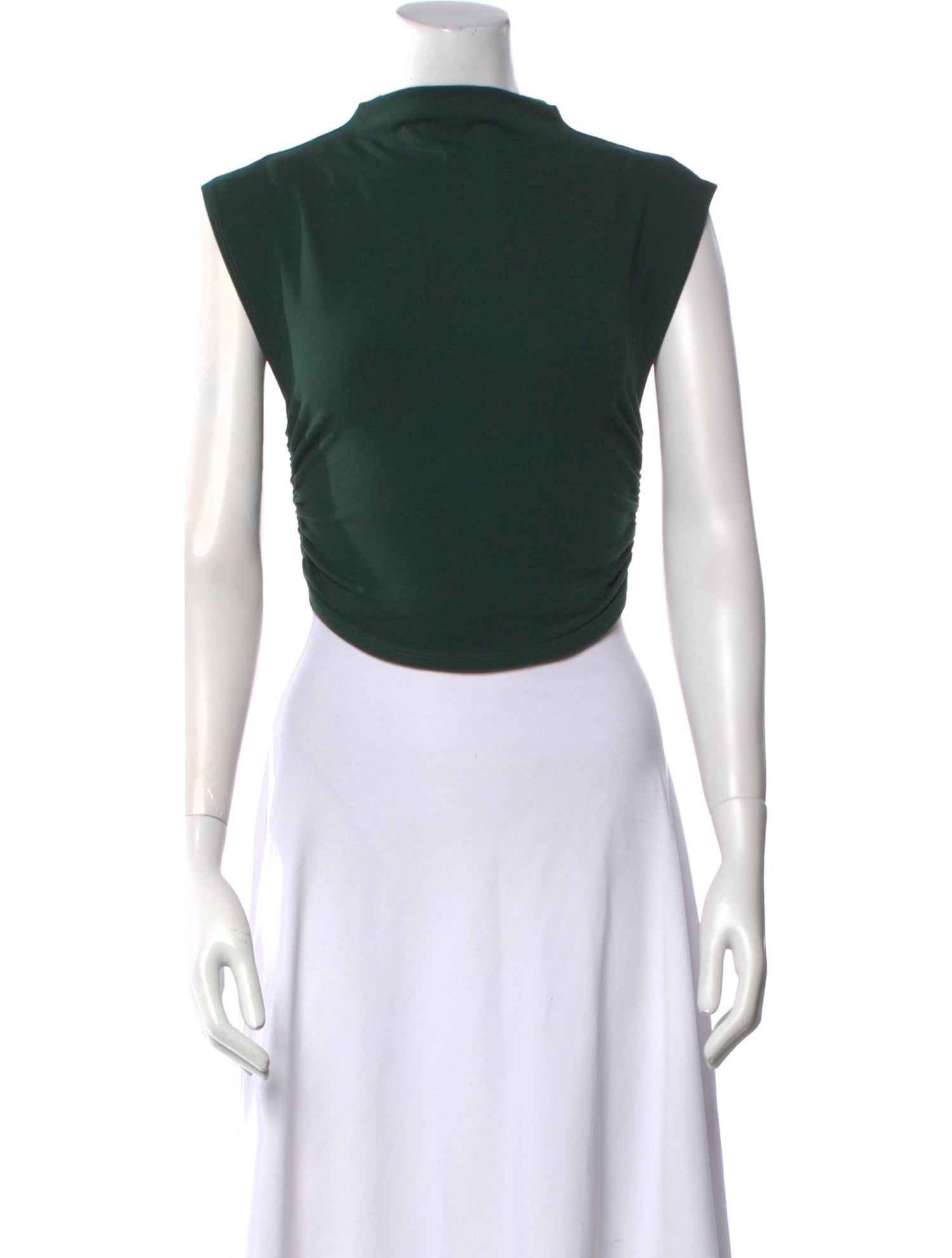 Reformation Bateau Neckline Sleeveless Crop Top