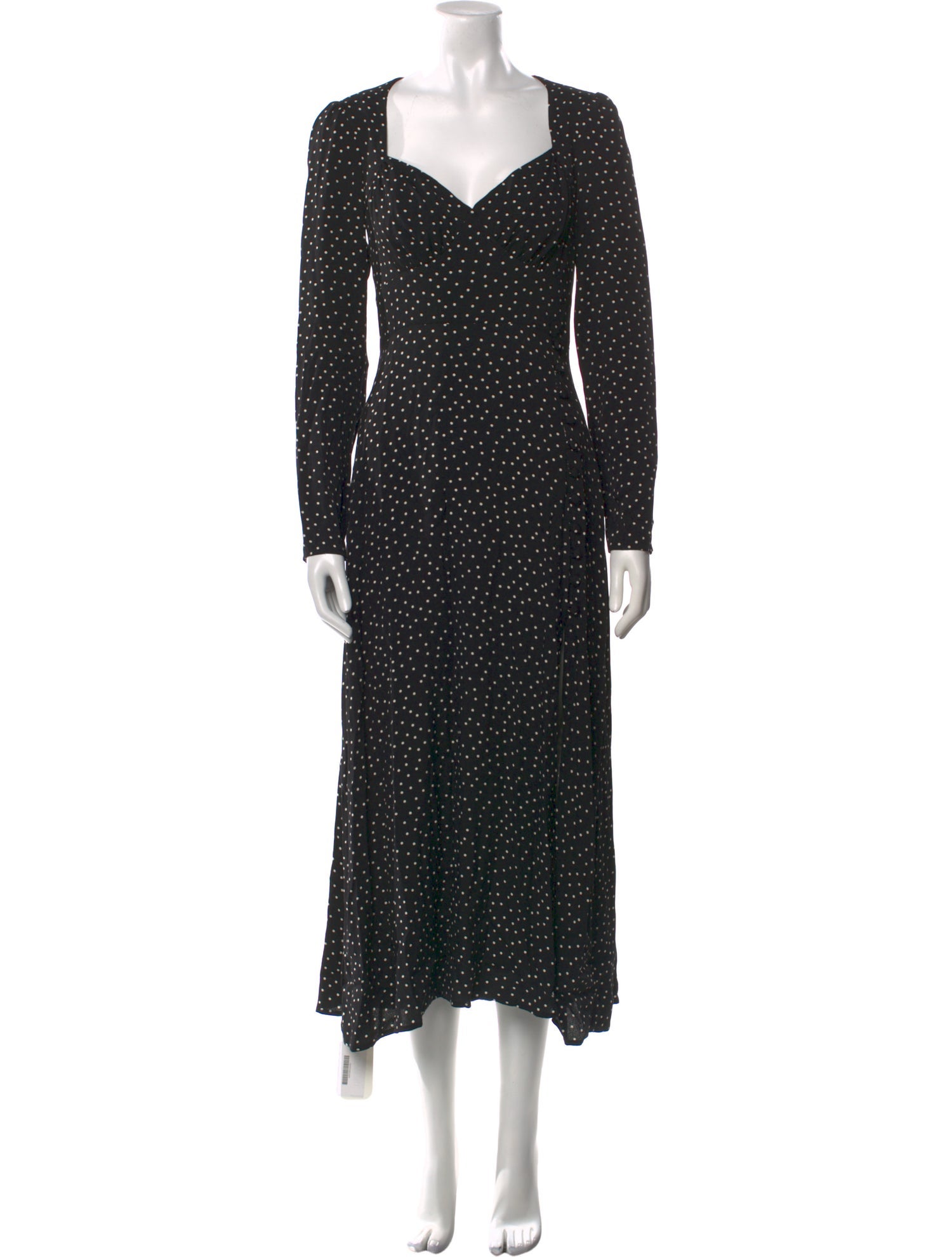 Reformation Polka Dot Print Long Dress