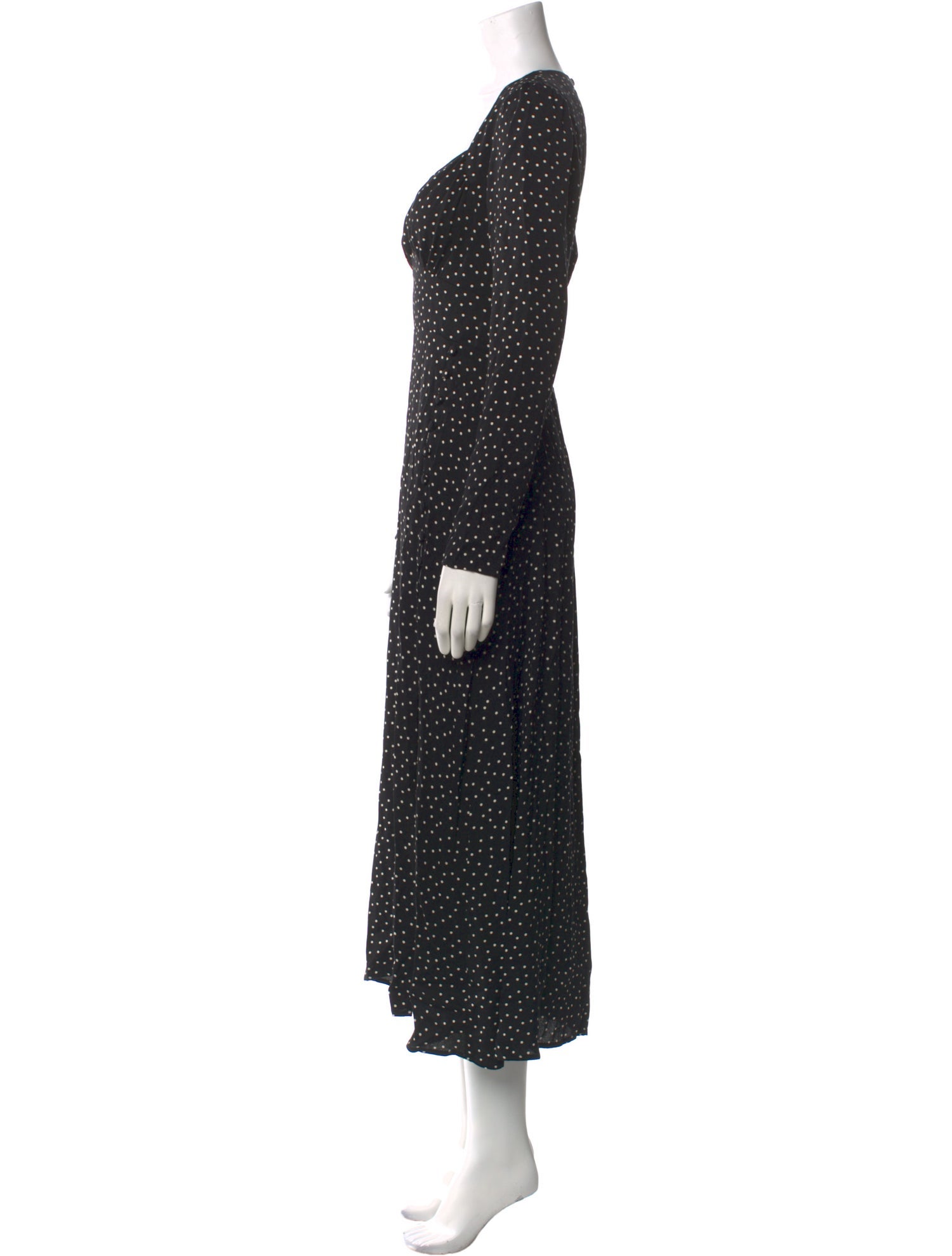 Reformation Polka Dot Print Long Dress