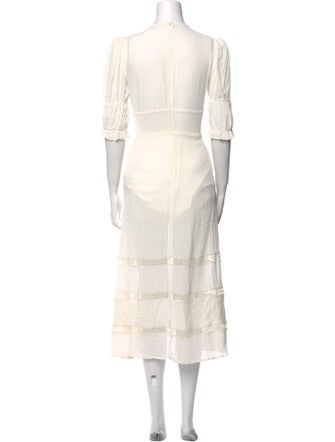 Reformation V-Neck Midi Length Dress