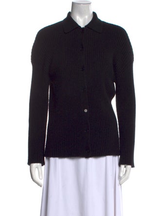 Reformation Cashmere Long Sleeve Button-Up Top