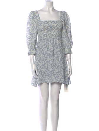 Reformation Floral Print Mini Dress