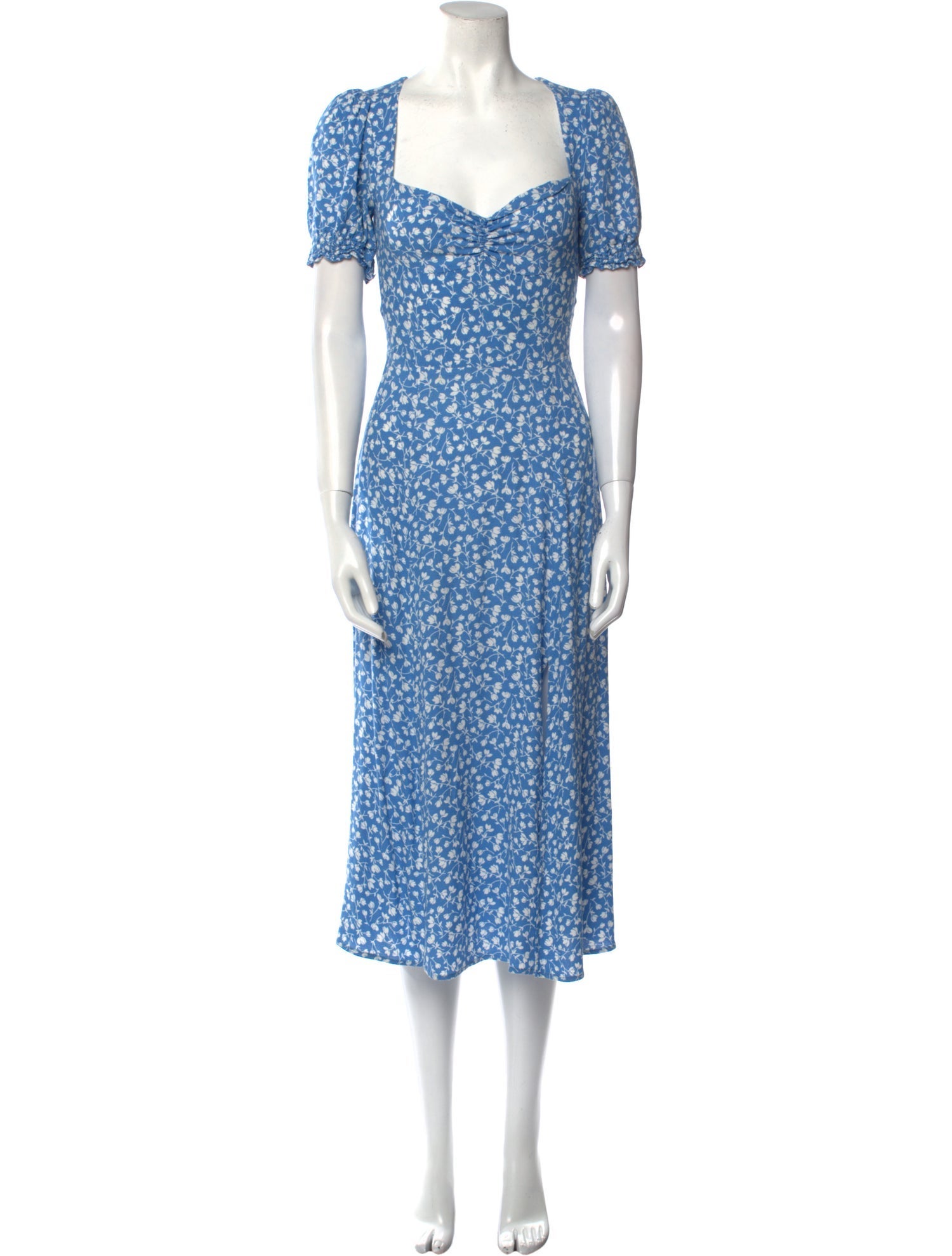 Reformation Floral Print Midi Length Dress