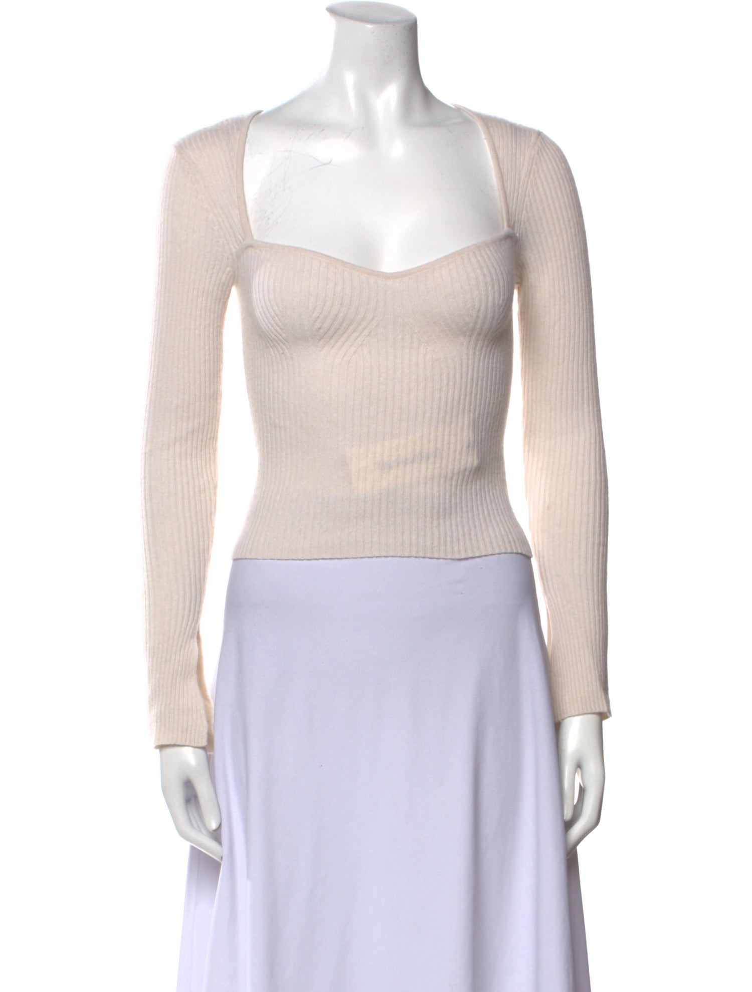 Reformation Cashmere Square Neckline Crop Top