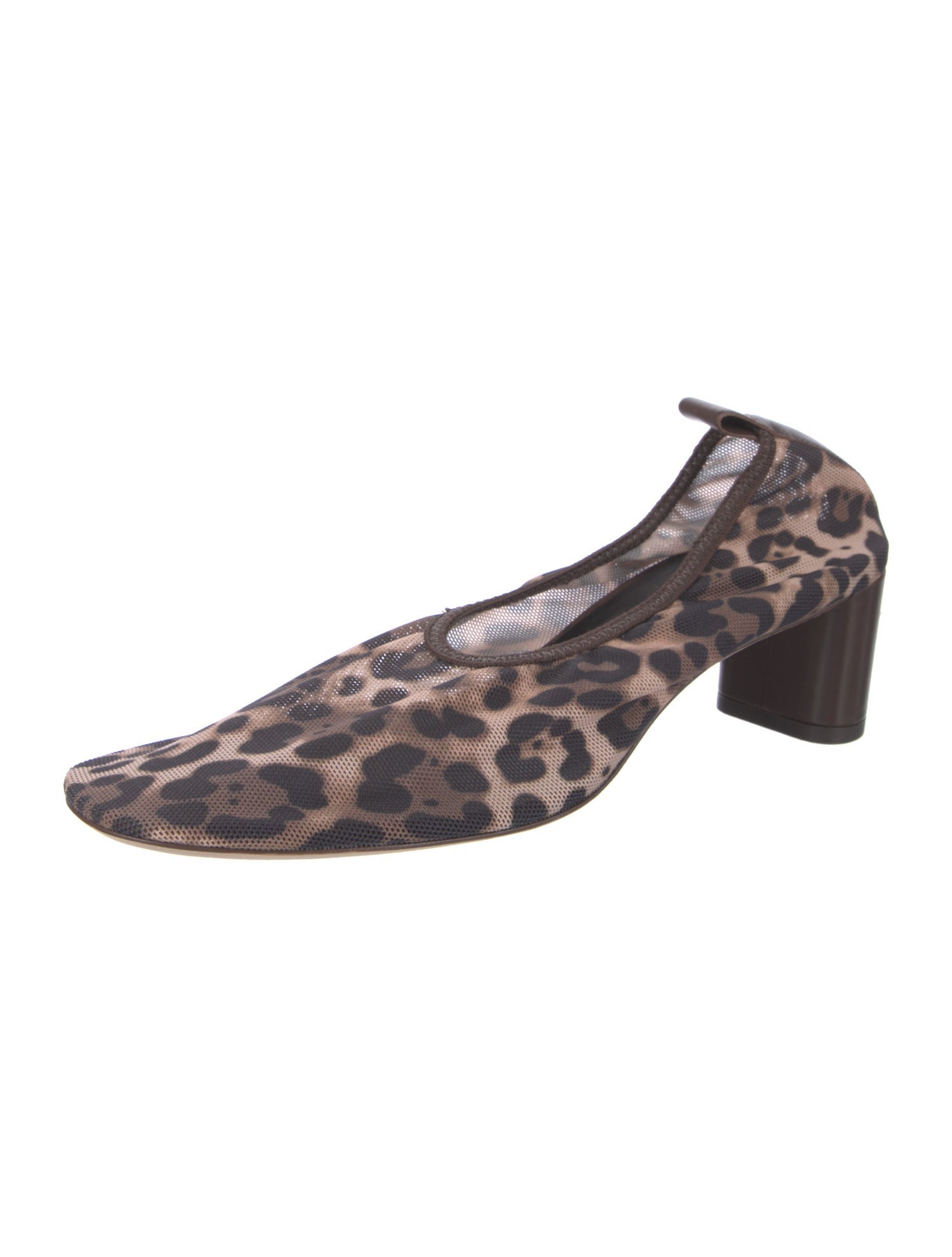 Reformation Mesh Animal Print Pumps