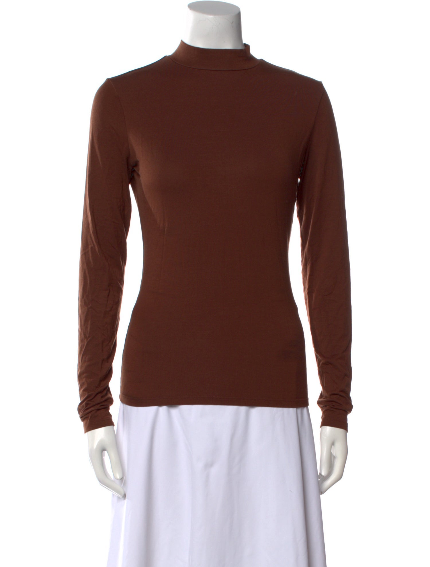 Reformation Mock Neck Long Sleeve Top