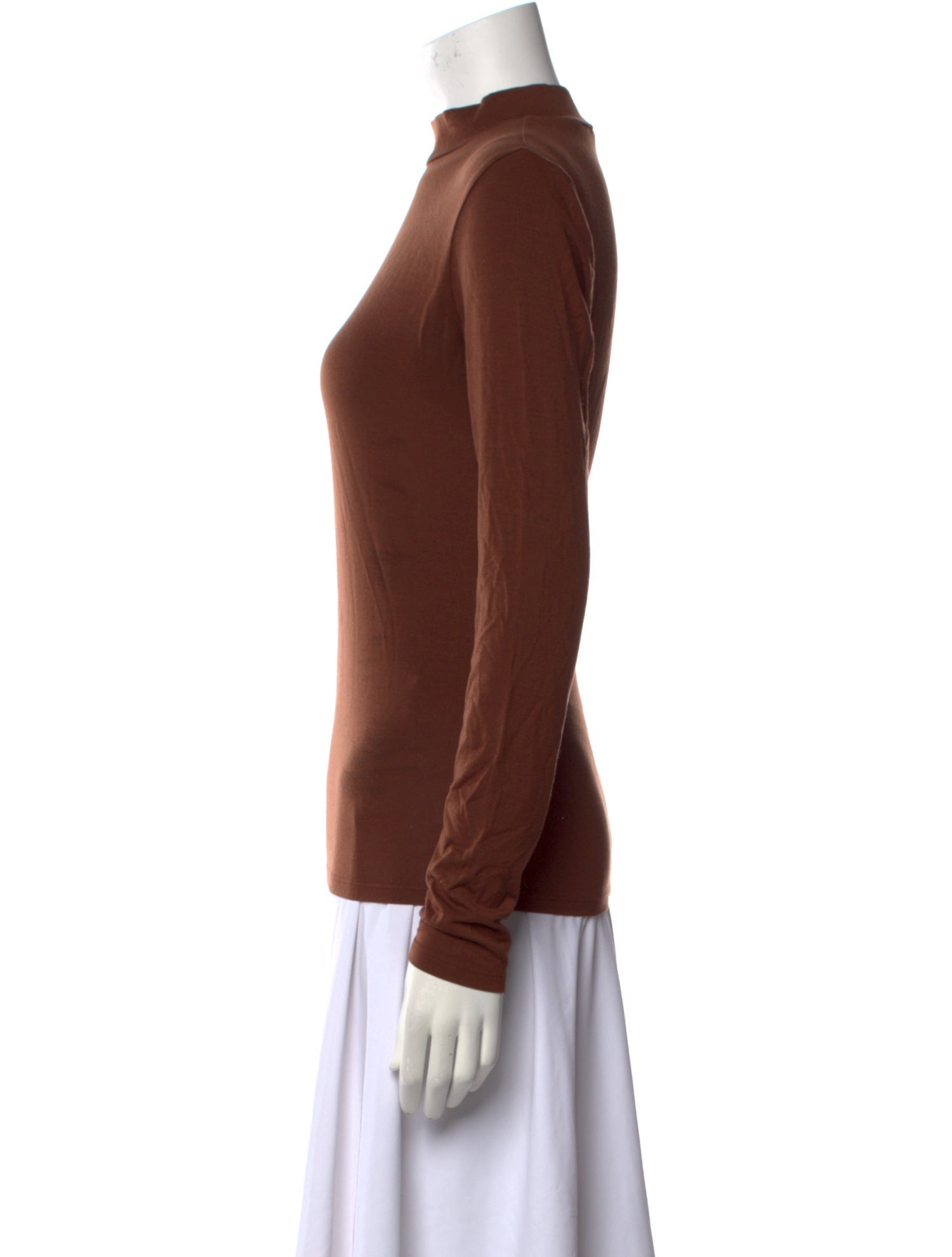 Reformation Mock Neck Long Sleeve Top