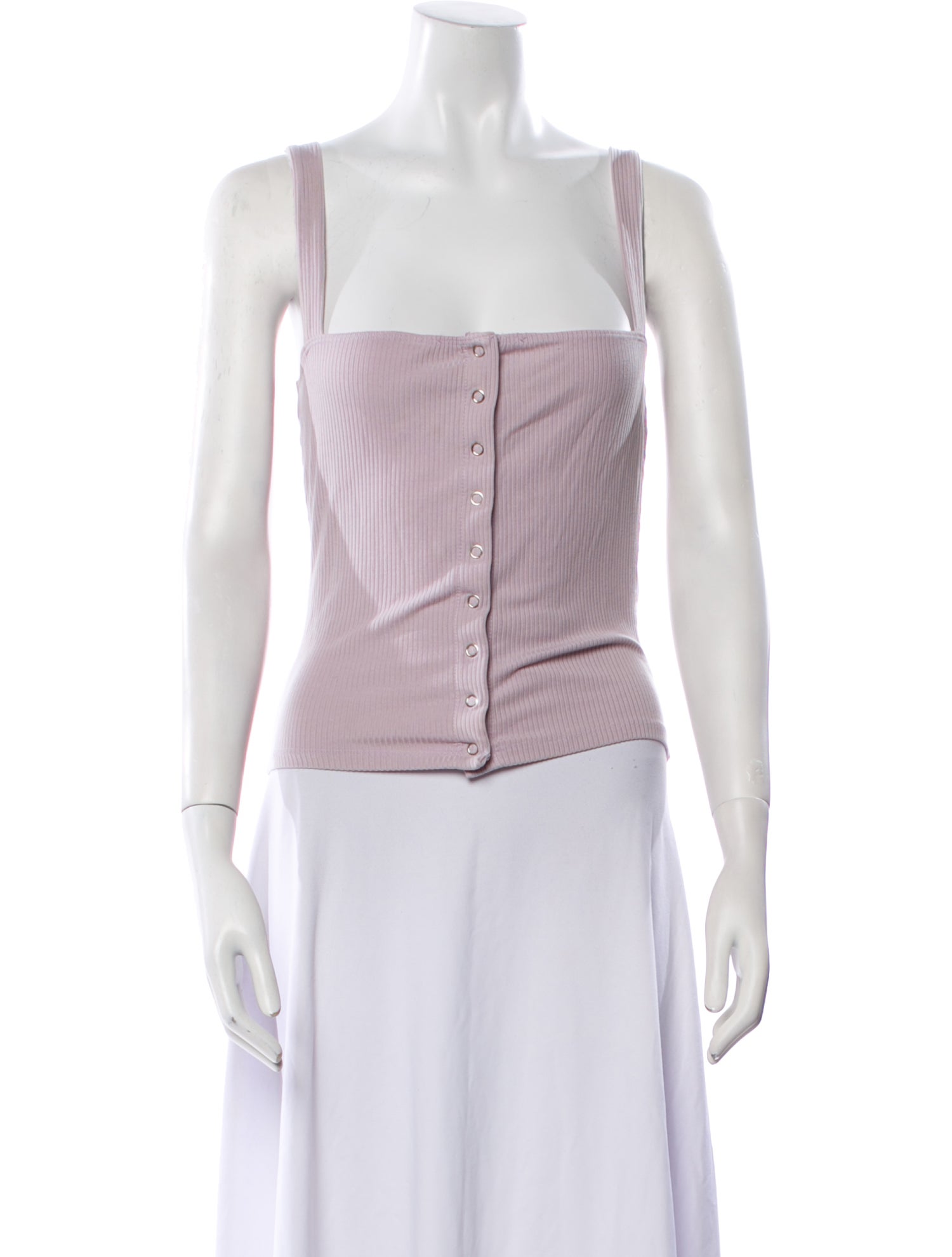 Reformation Square Neckline Sleeveless Crop Top