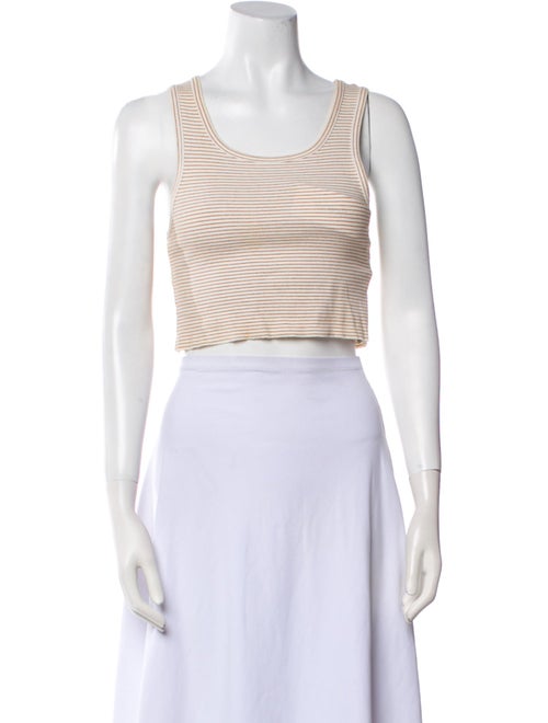 Reformation Striped Scoop Neck Crop Top