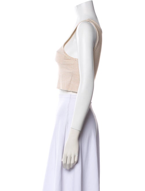 Reformation Striped Scoop Neck Crop Top