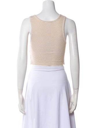 Reformation Striped Scoop Neck Crop Top