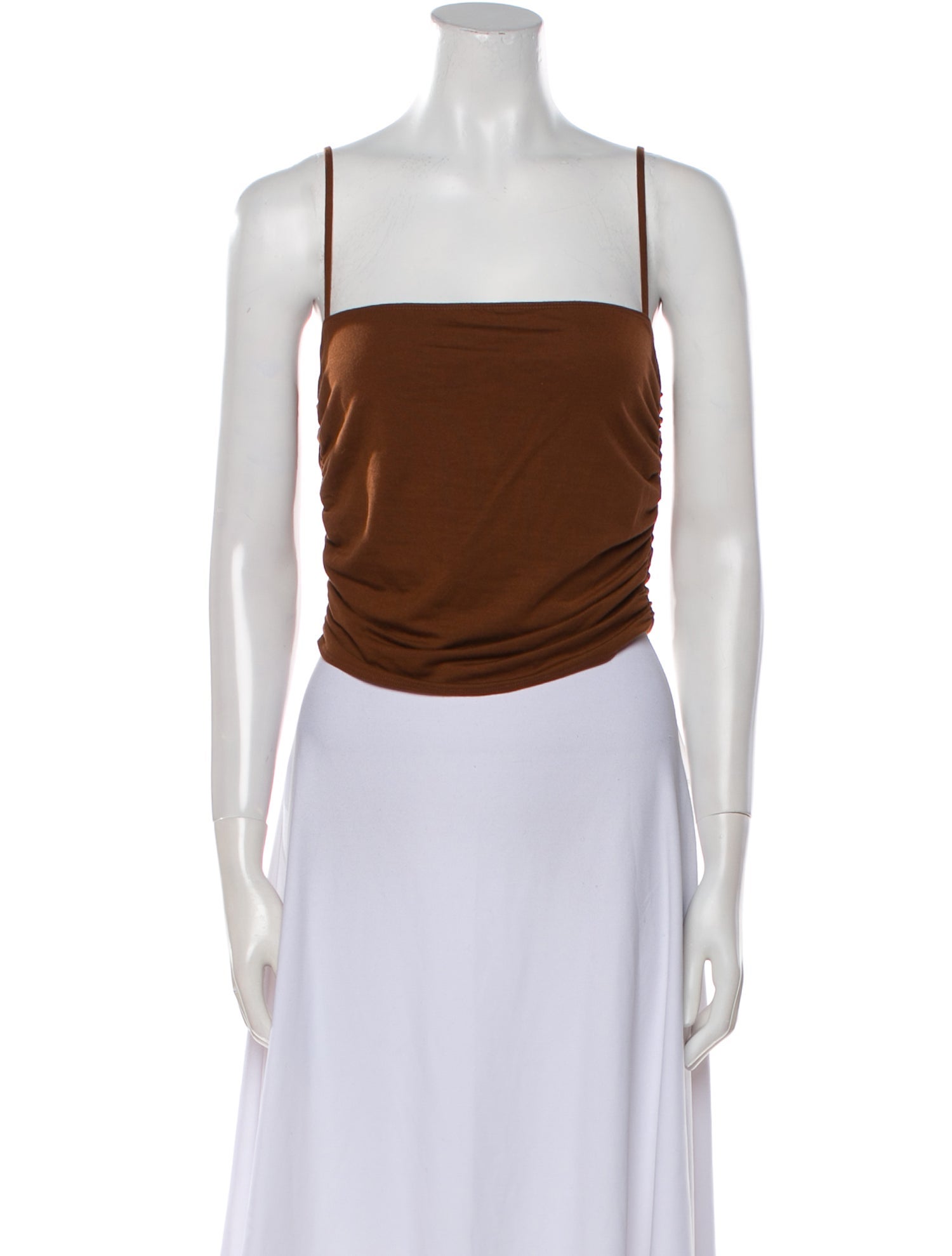 Reformation Square Neckline Sleeveless Crop Top