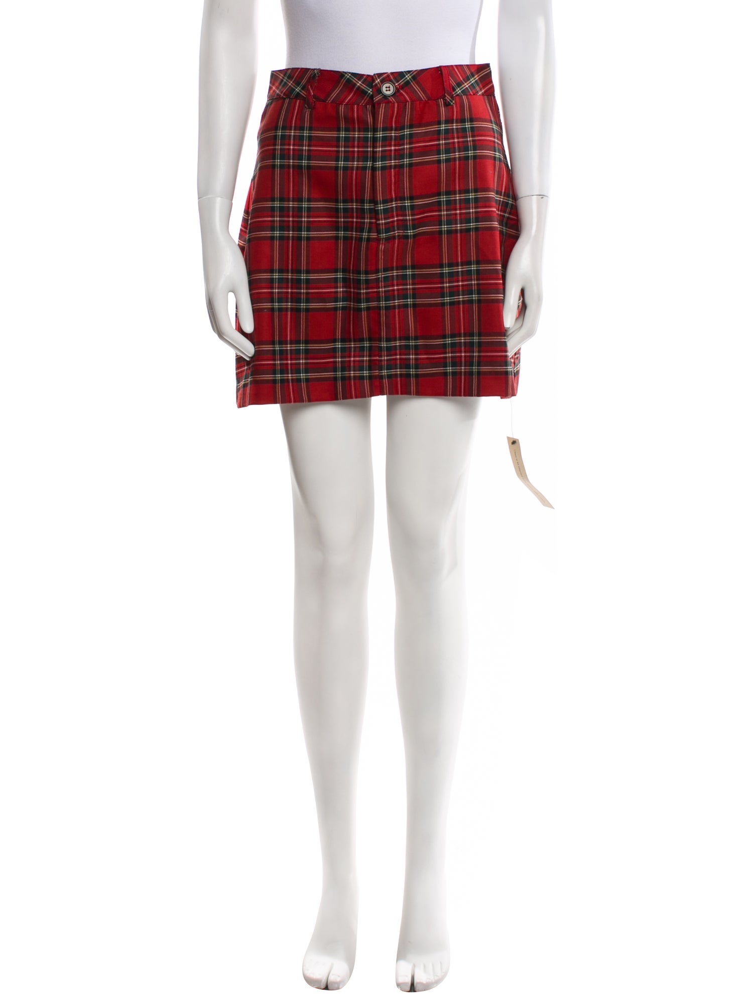 Reformation Plaid Print Mini Skirt