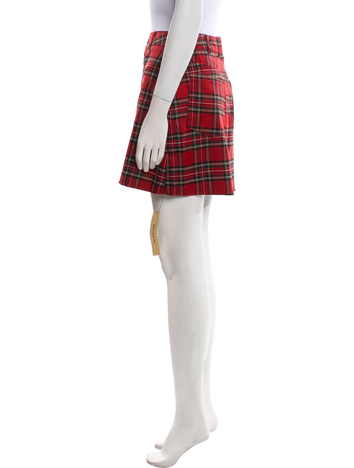 Reformation Plaid Print Mini Skirt