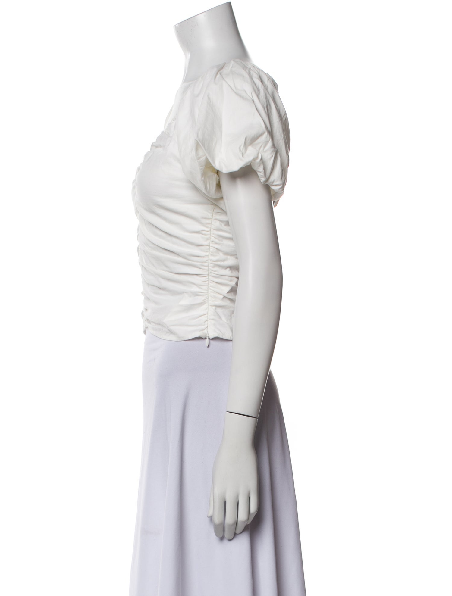 Reformation V-Neck Short Sleeve Crop Top