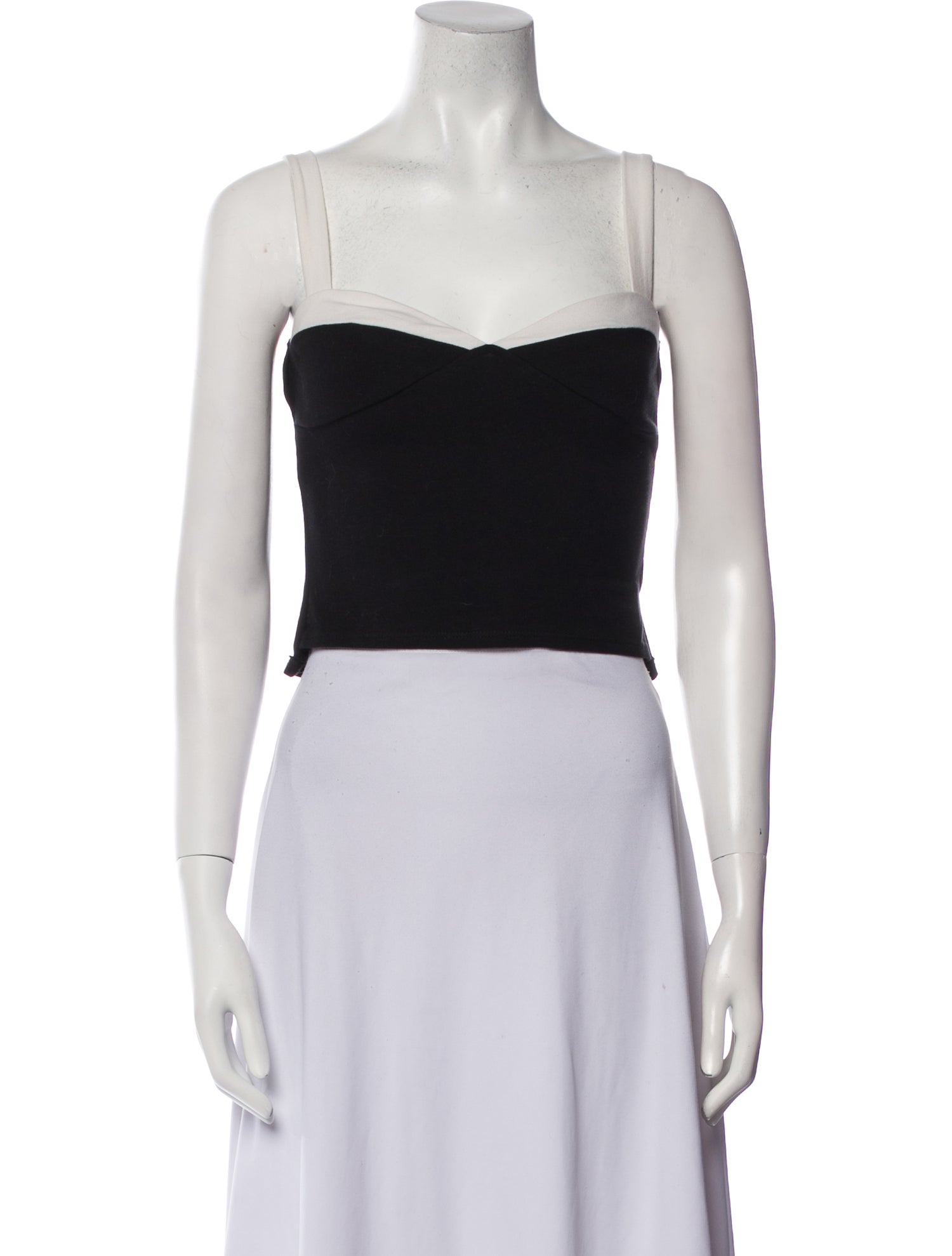 Reformation Square Neckline Sleeveless Crop Top