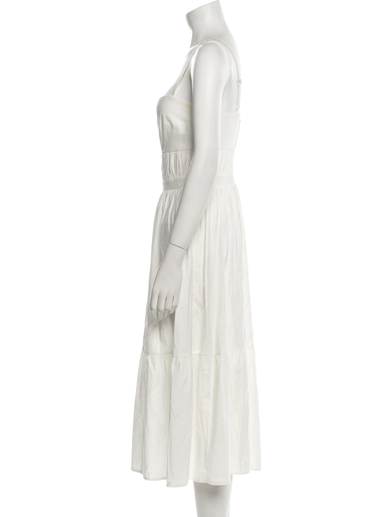 Reformation Square Neckline Midi Length Dress