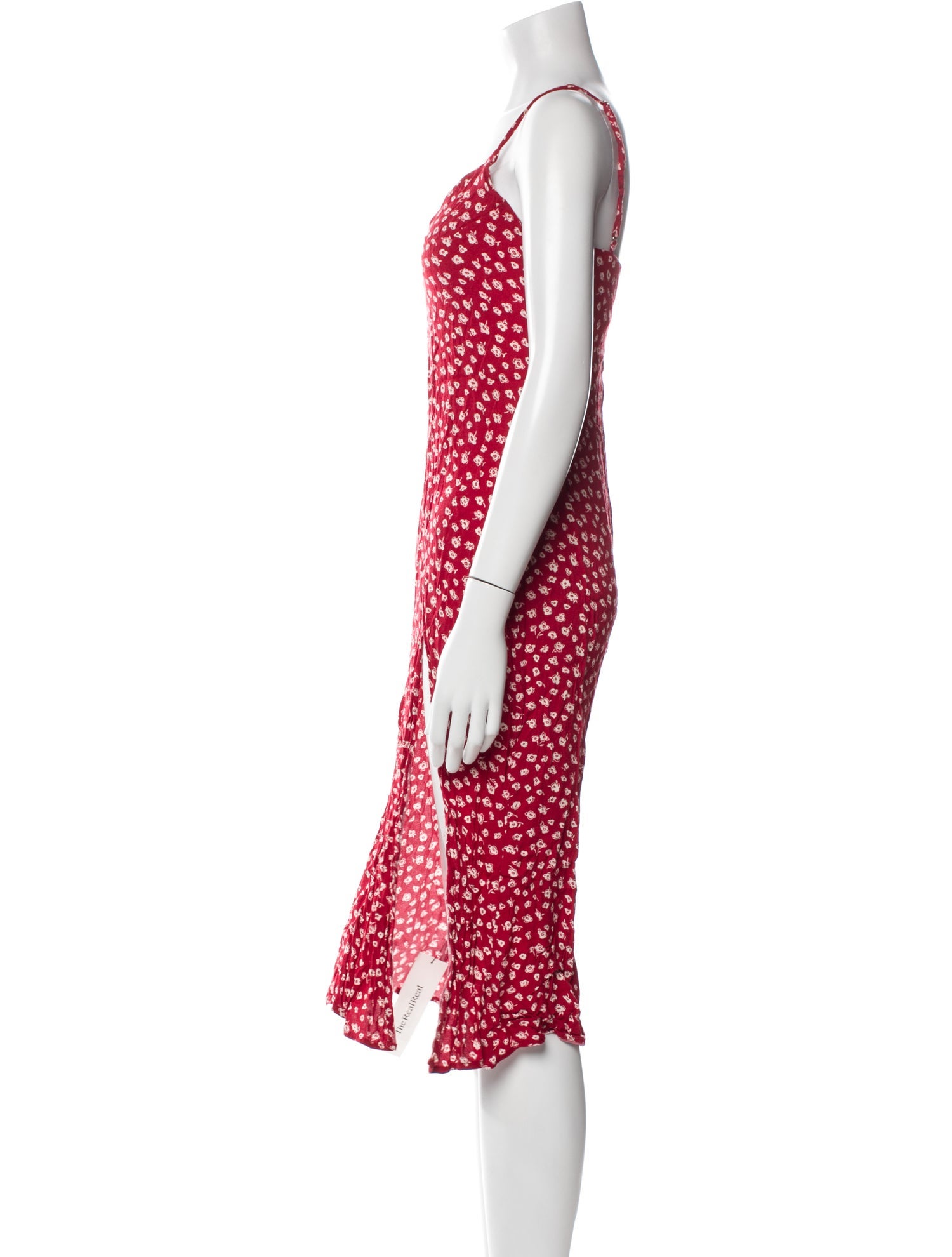 Reformation Floral Print Midi Length Dress