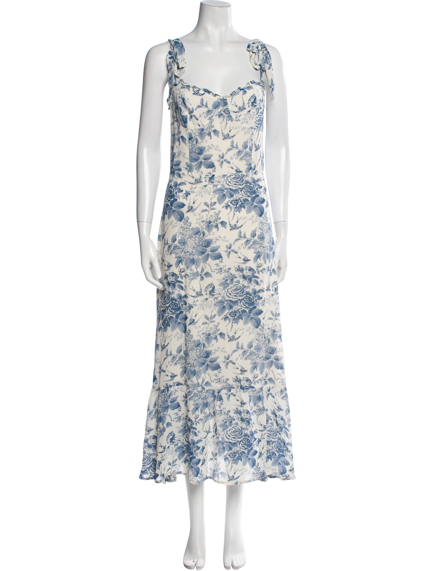 Reformation Floral Print Long Dress