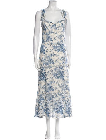 Reformation Dresses Floral Print Long Dress L
