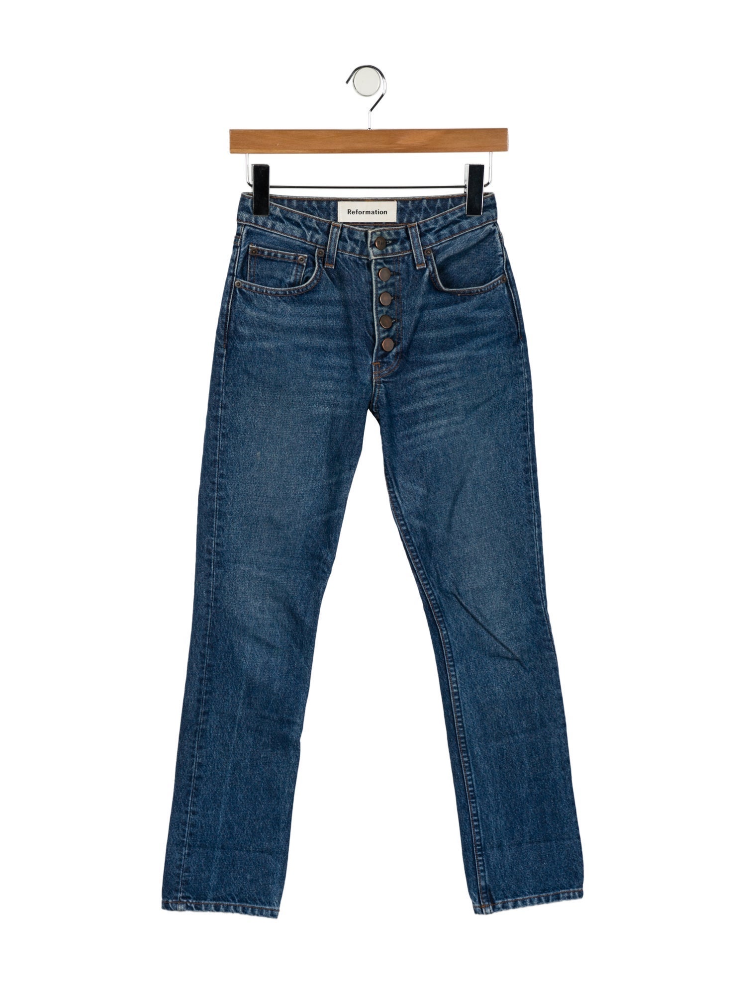 Reformation Mid-Rise Straight Leg Jeans