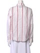 Reformation Linen Striped Button-Up Top
