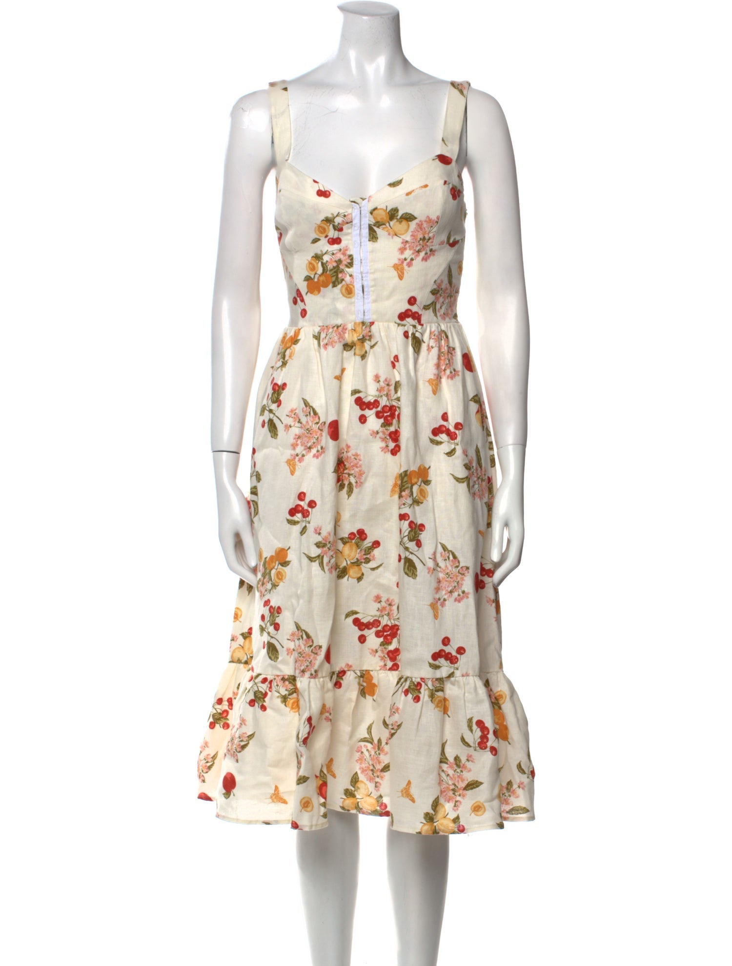 Reformation Linen Midi Length Dress