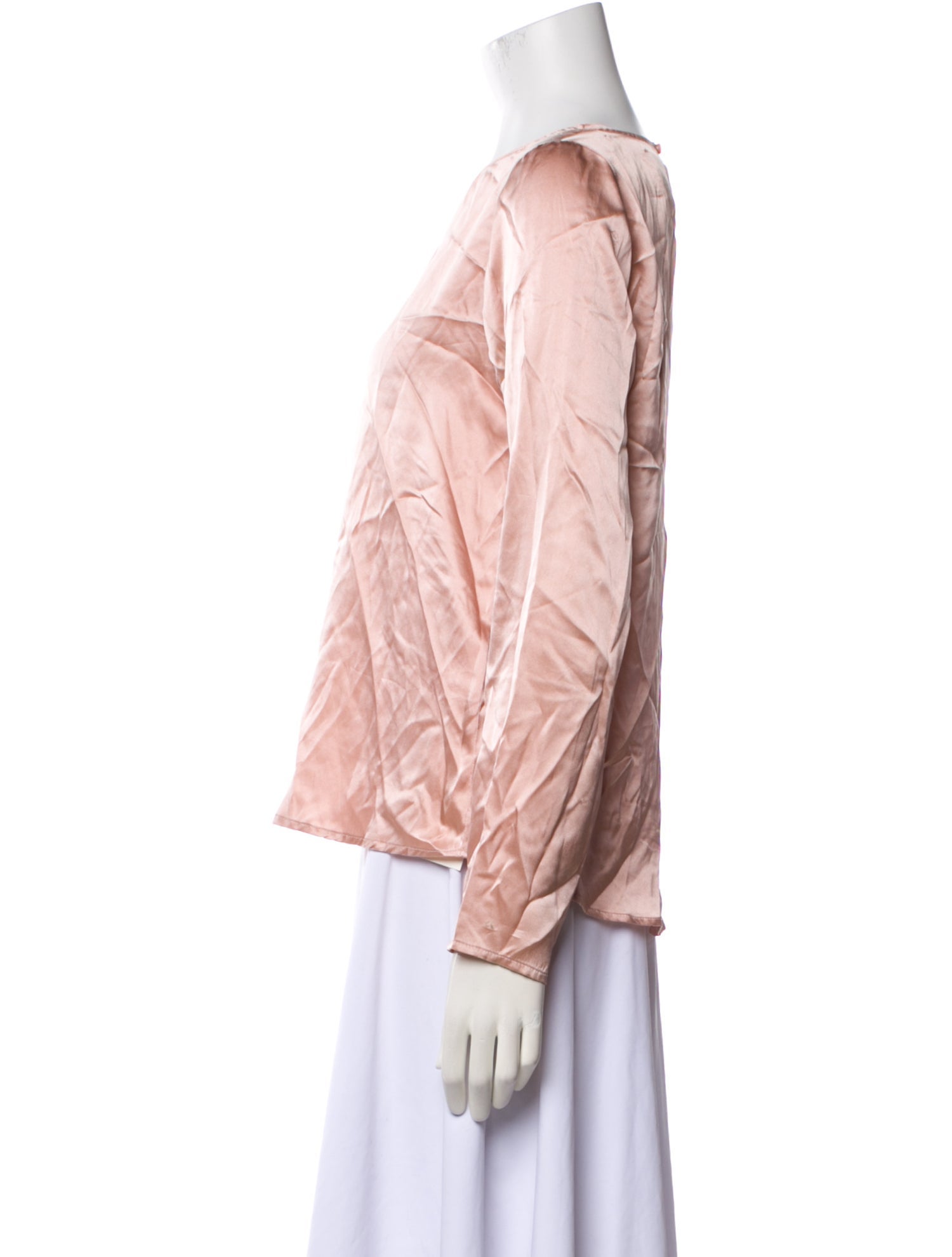 Reformation Bateau Neckline Long Sleeve Blouse