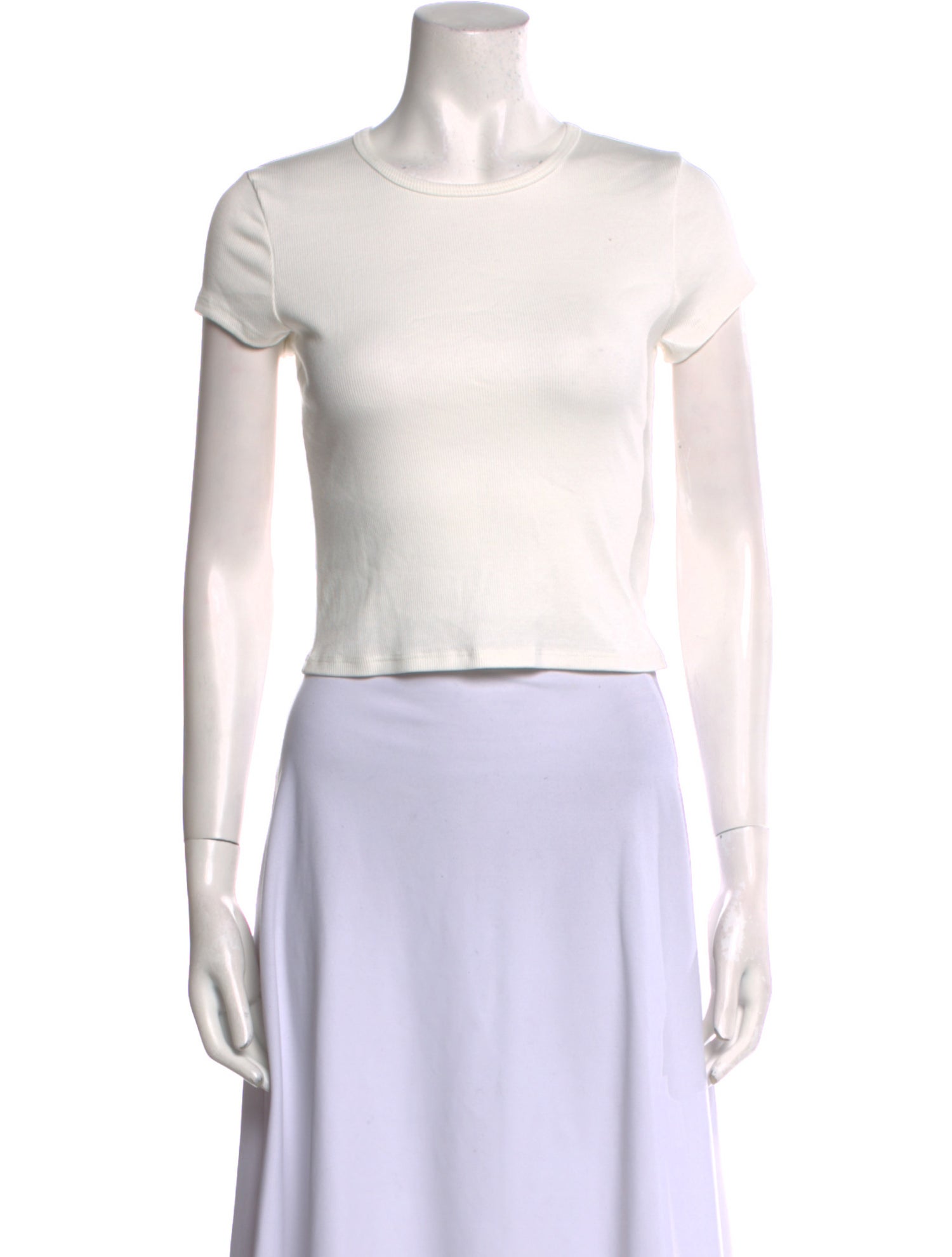 Reformation Crew Neck Short Sleeve Crop Top