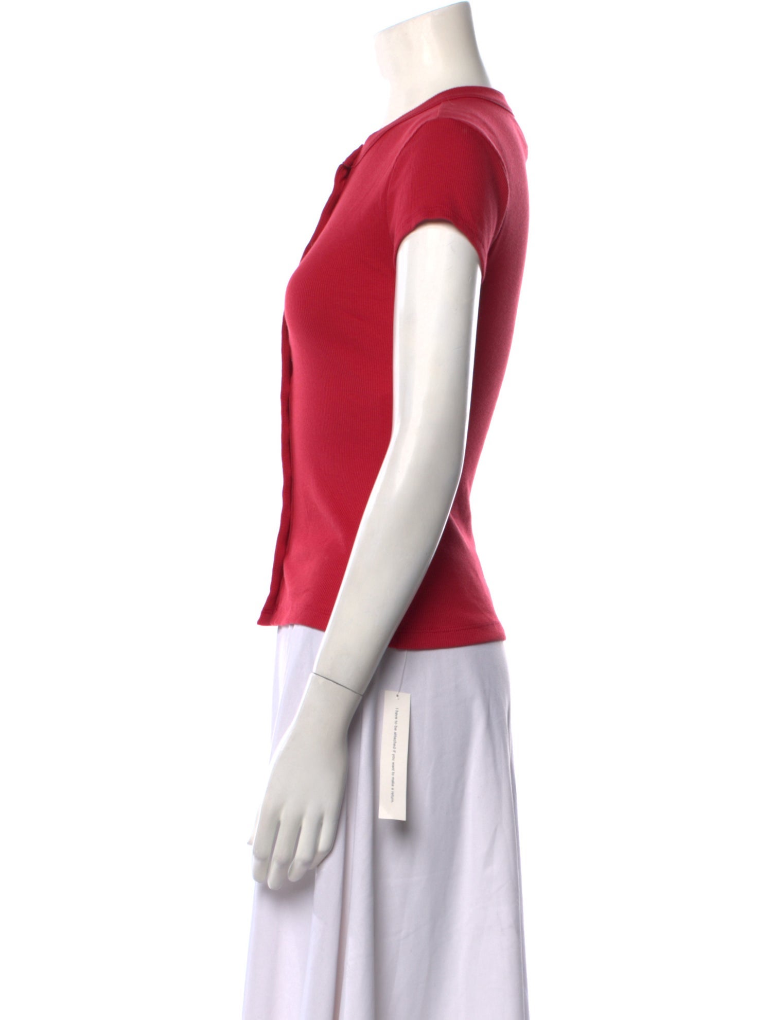 Reformation Crew Neck Short Sleeve Button-Up Top w/ Tags