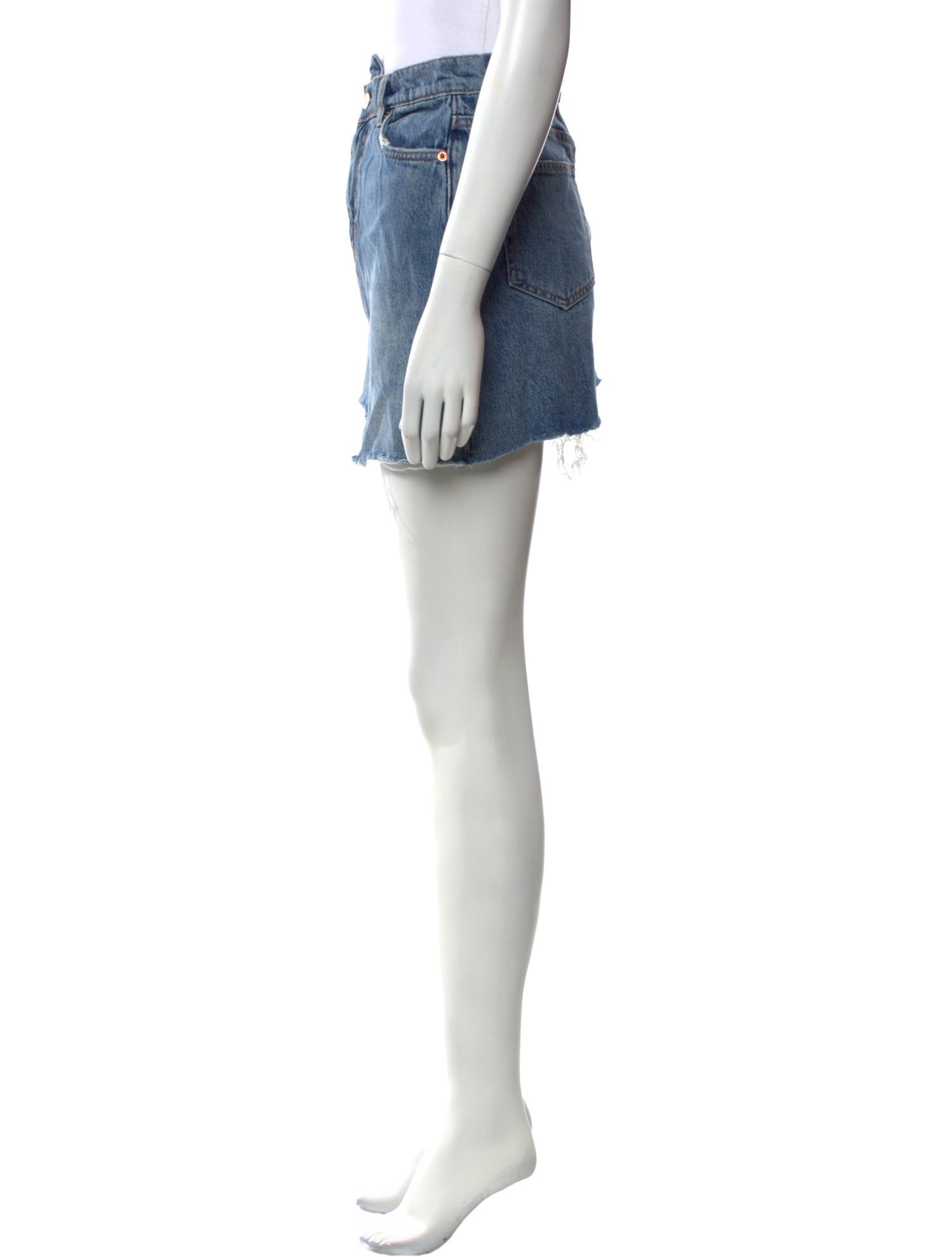 Reformation Distressed Accents Mini Skirt