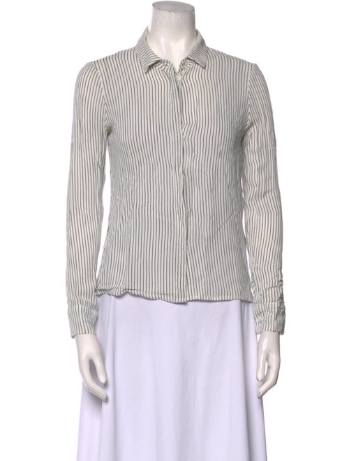 Reformation Striped Long Sleeve Button-Up Top