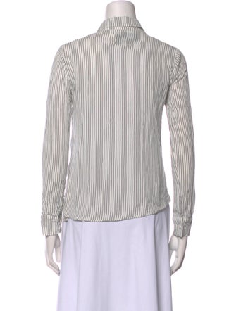 Reformation Striped Long Sleeve Button-Up Top