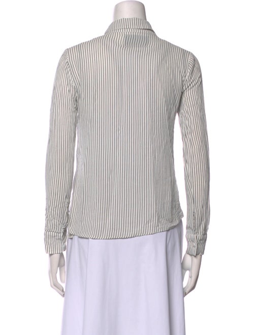Reformation Striped Long Sleeve Button-Up Top