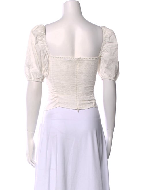 Reformation Square Neckline Short Sleeve Crop Top