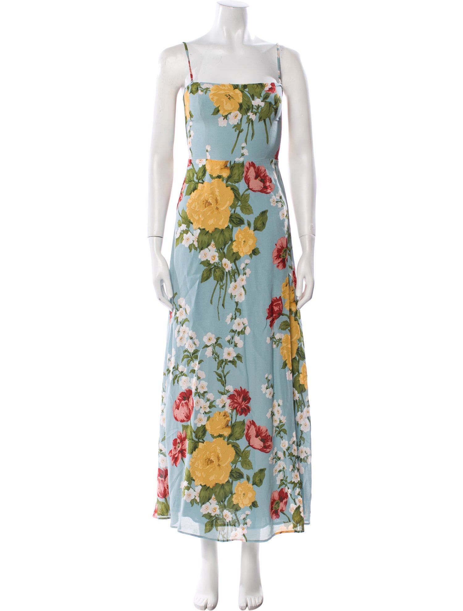Reformation Floral Print Midi Length Dress