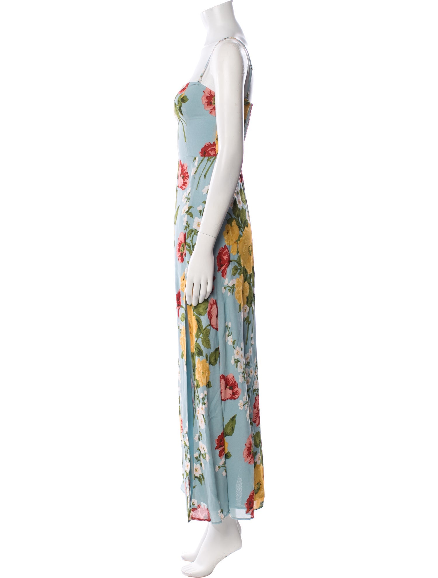 Reformation Floral Print Midi Length Dress