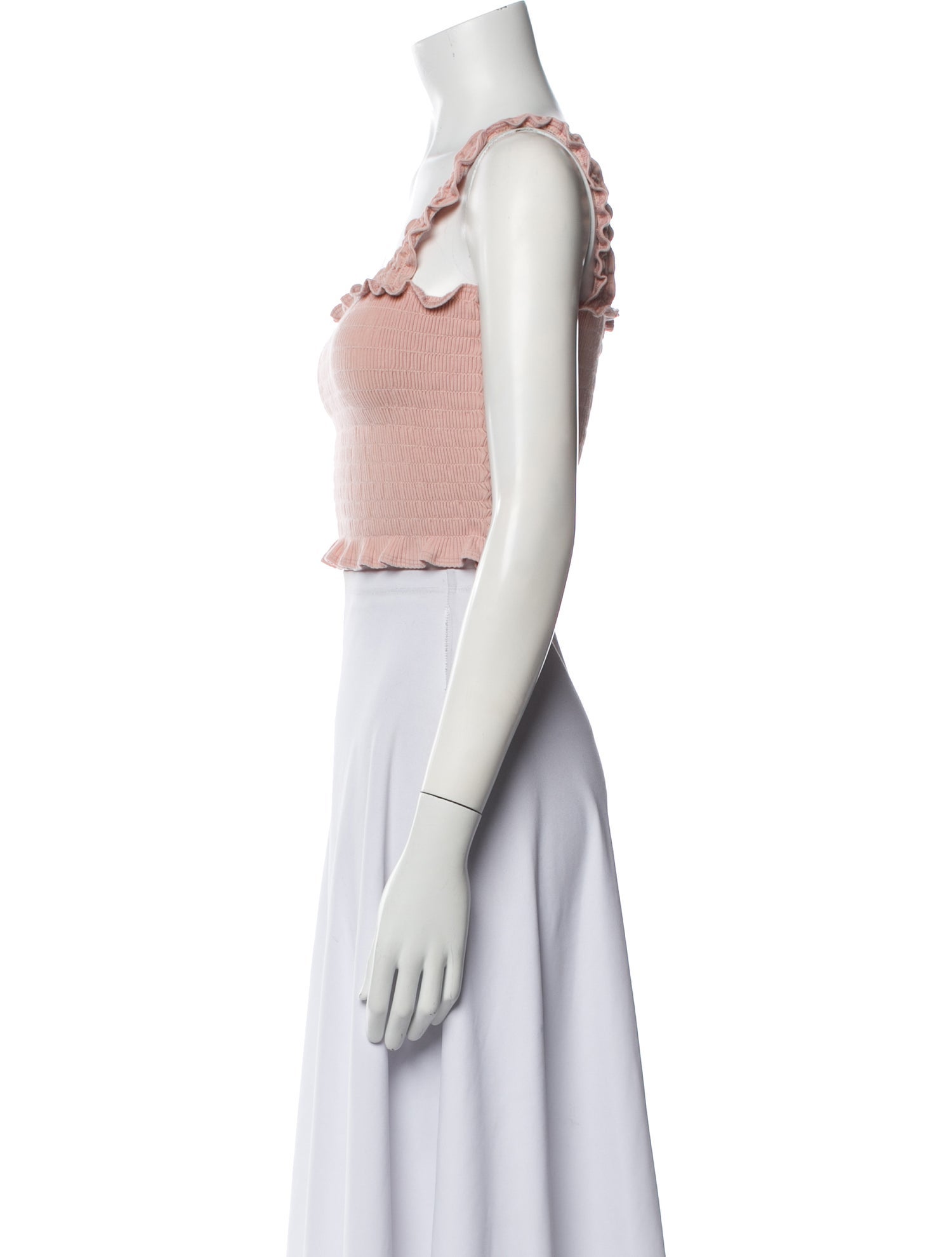 Reformation Square Neckline Sleeveless Crop Top