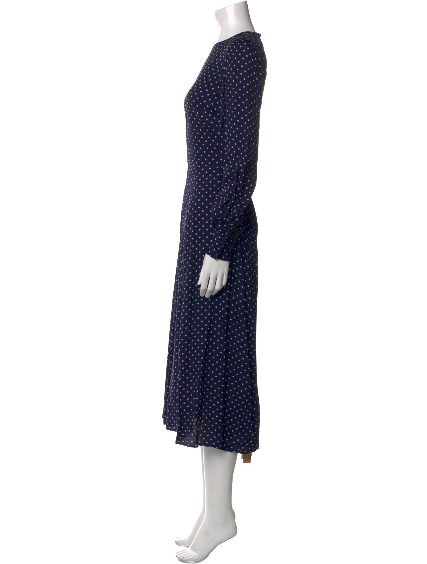 Reformation Polka Dot Print Long Dress