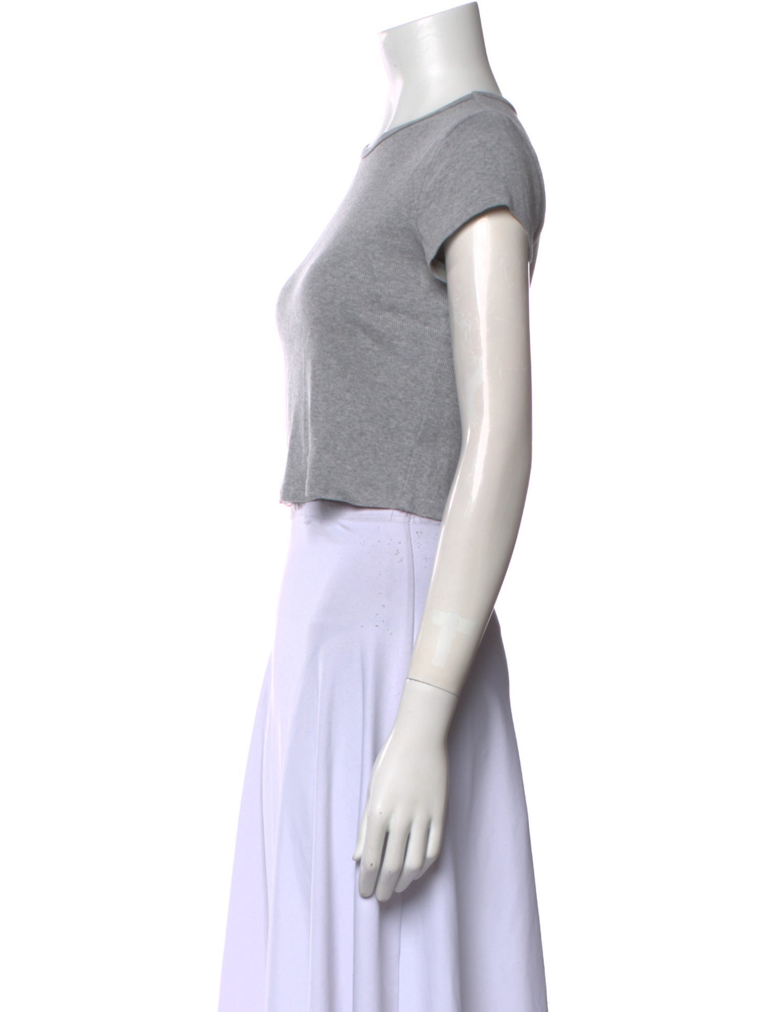 Reformation Linen Crew Neck Crop Top